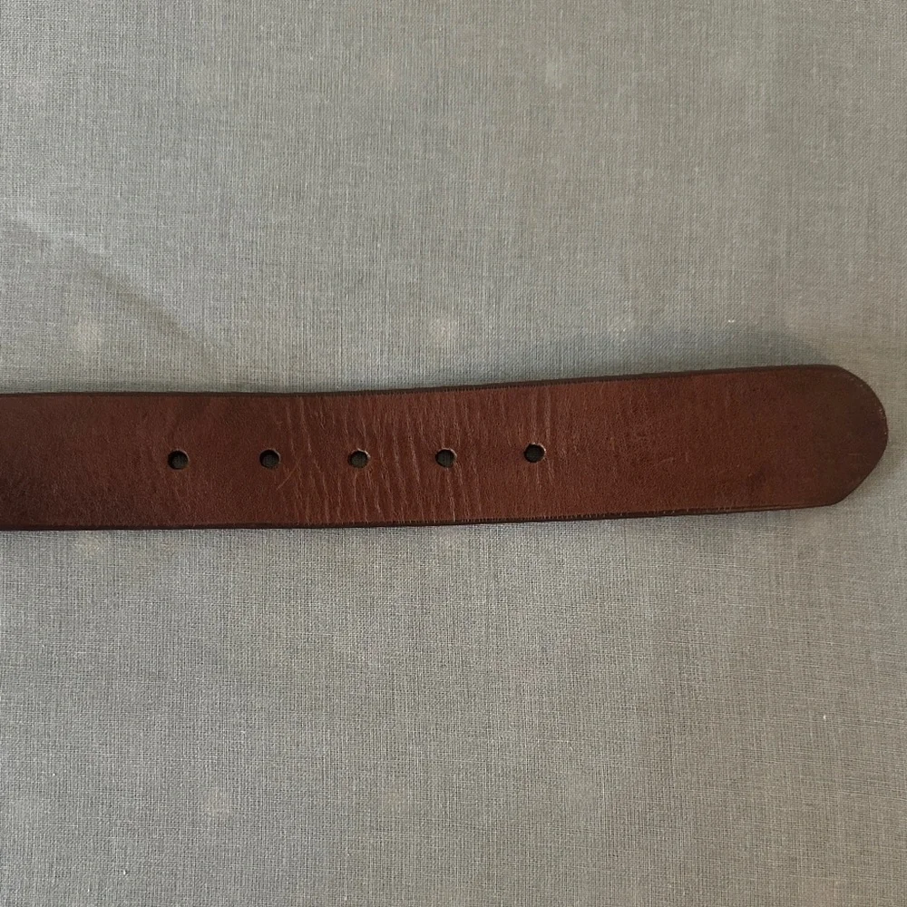 NWT Faherty Dark Brown Leather Men's Belt